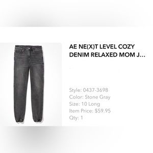 AE NE(X)T Level Cozy Denim Relaxed Mom Joggers